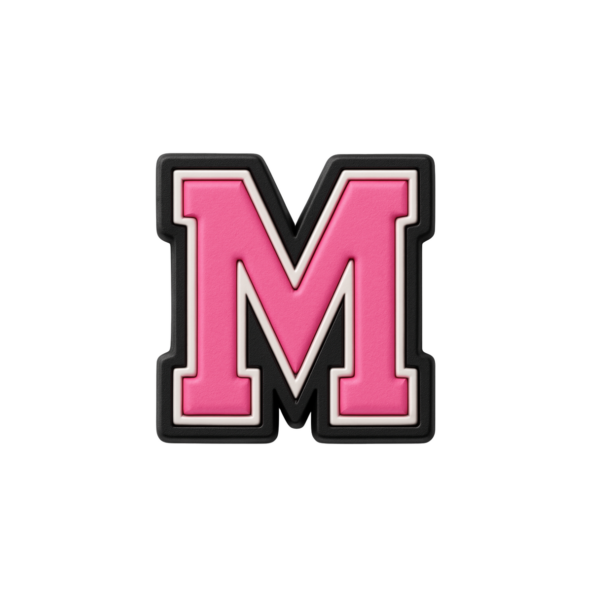 Jibbitz (small) / Pink Varsity Alphabet