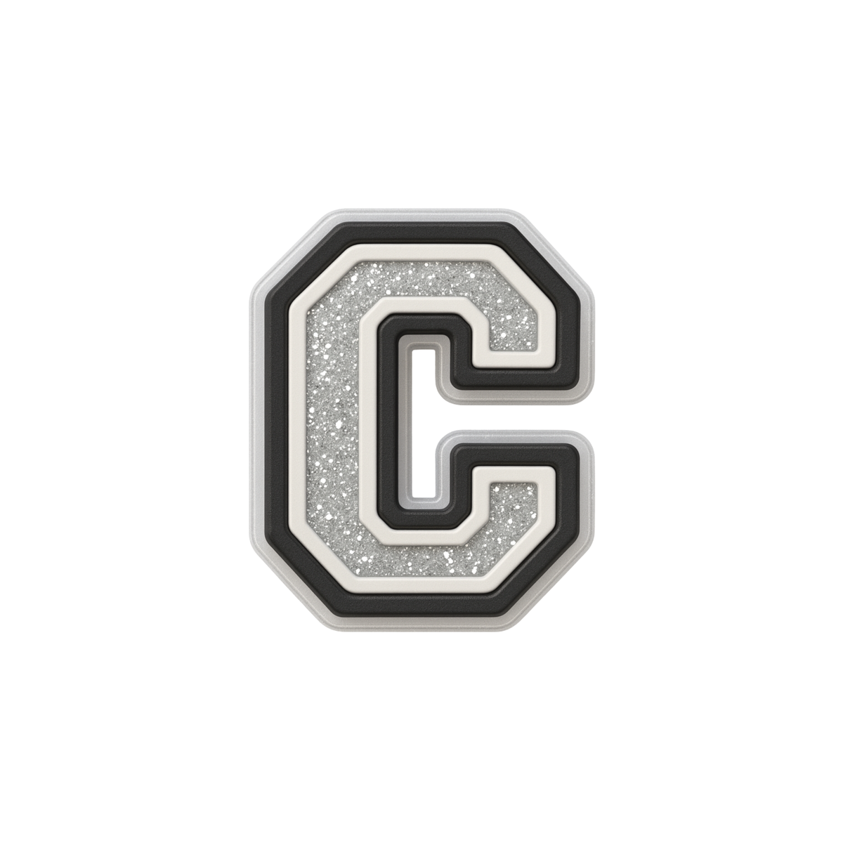 Jibbitz (small) / Glitter Varsity Alphabet