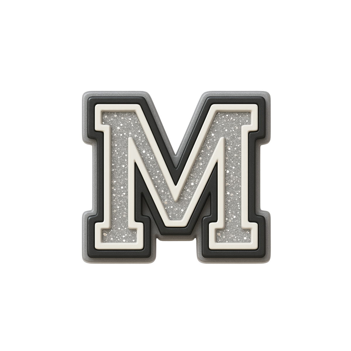 Jibbitz (small) / Glitter Varsity Alphabet