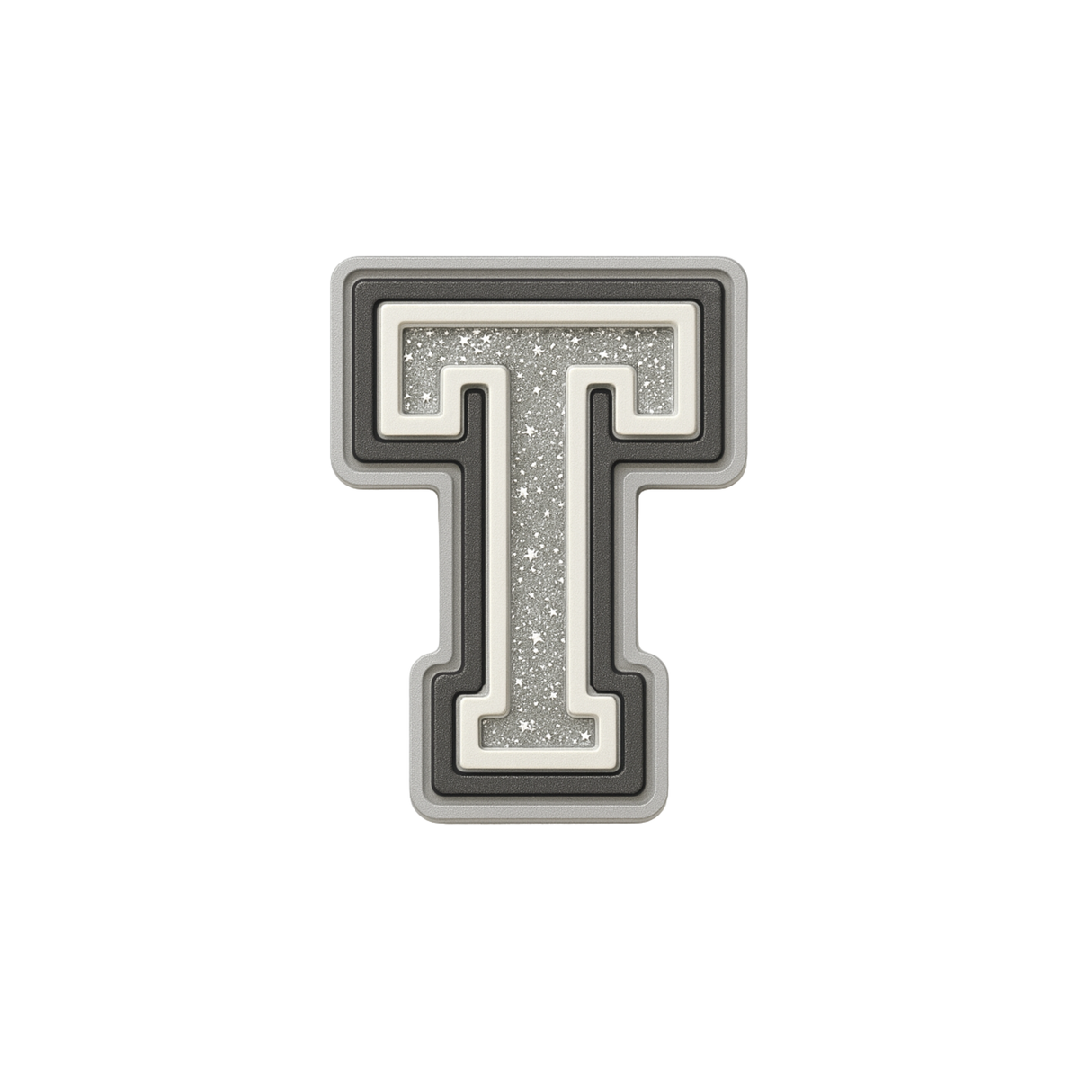 Jibbitz (small) / Glitter Varsity Alphabet