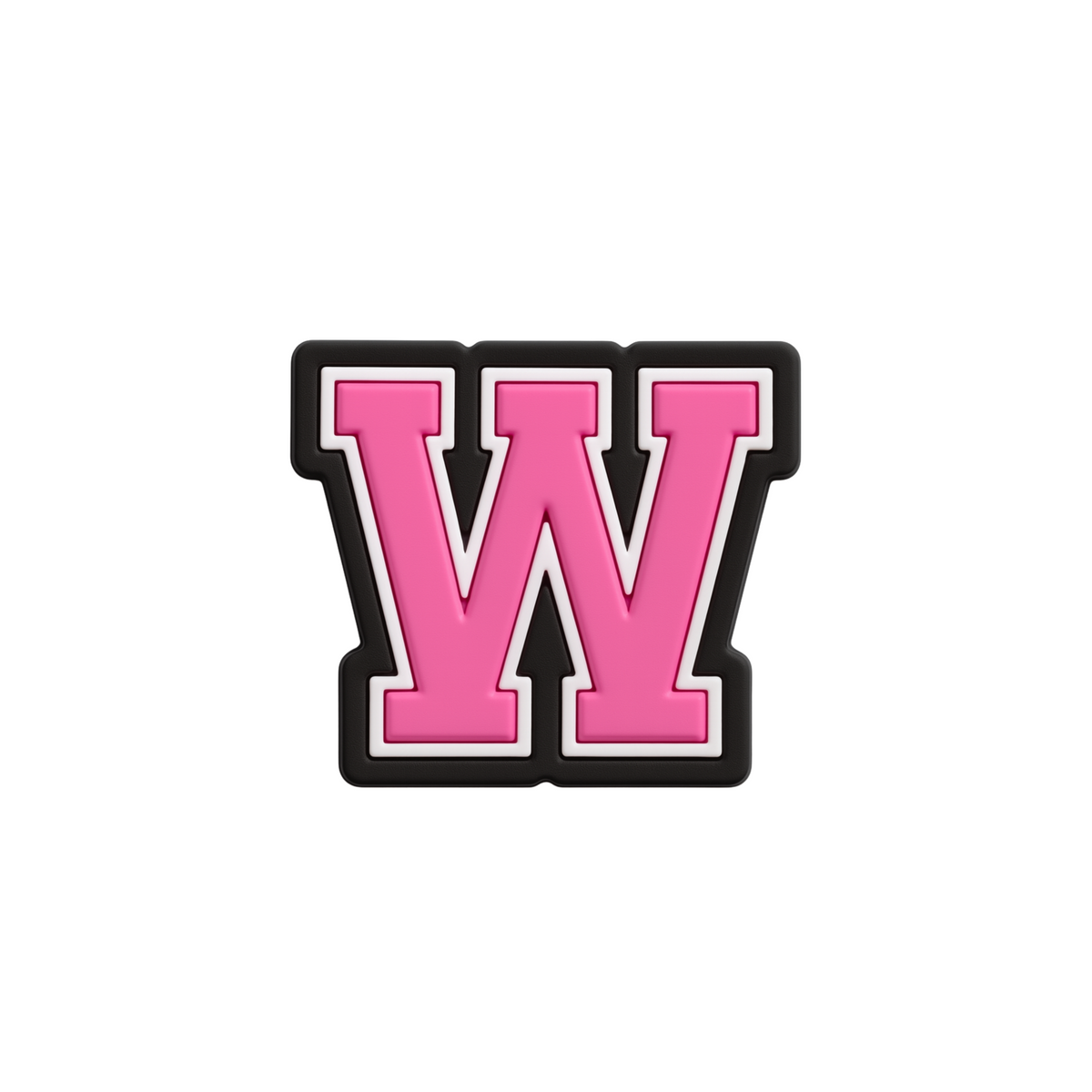 Jibbitz (small) / Pink Varsity Alphabet