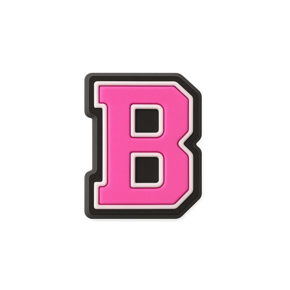 Jibbitz (small) / Pink Varsity Alphabet