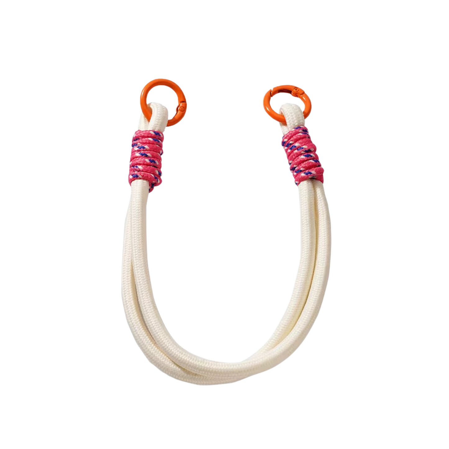 Hand-strap / White & Fuchsia