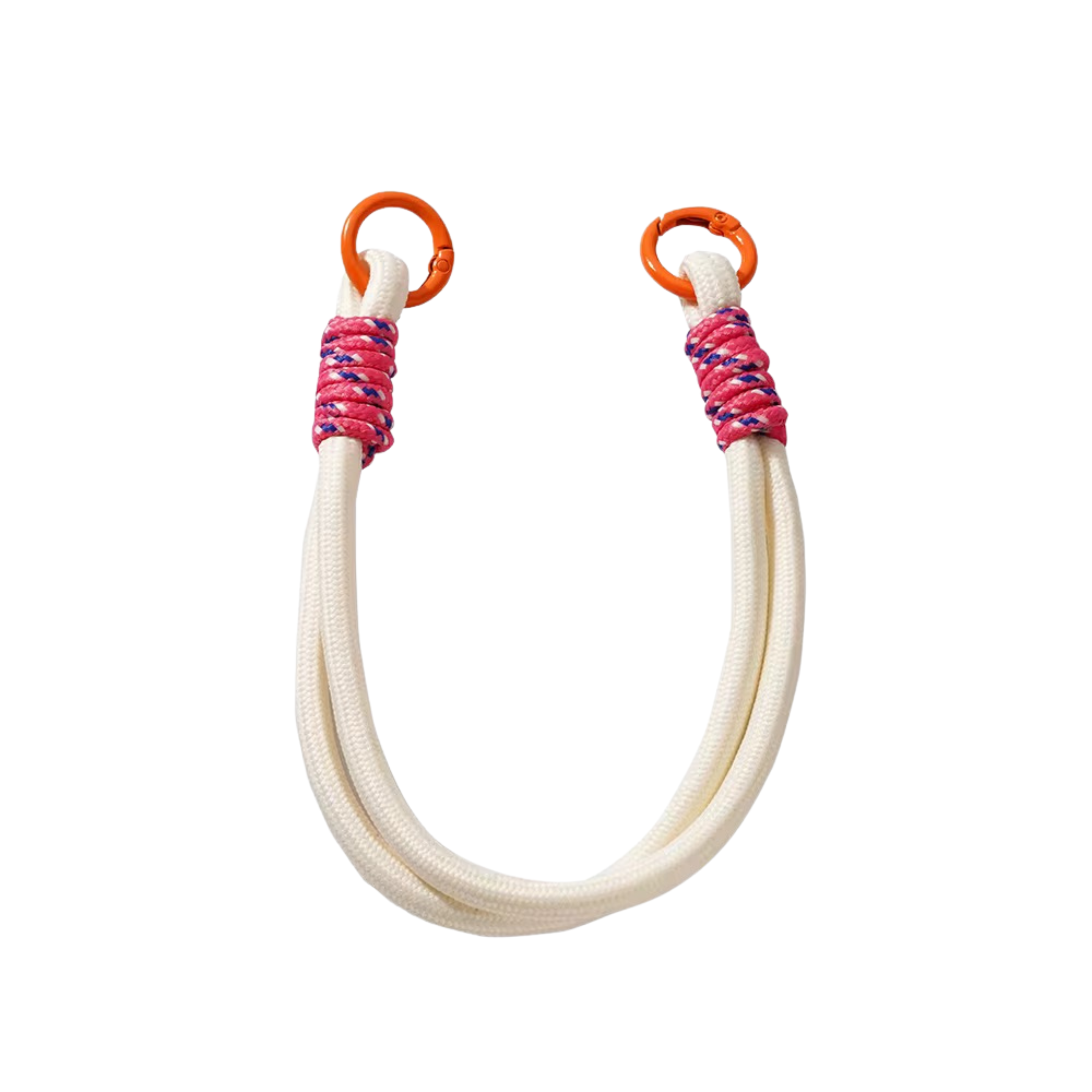 Hand-strap / White & Fuchsia