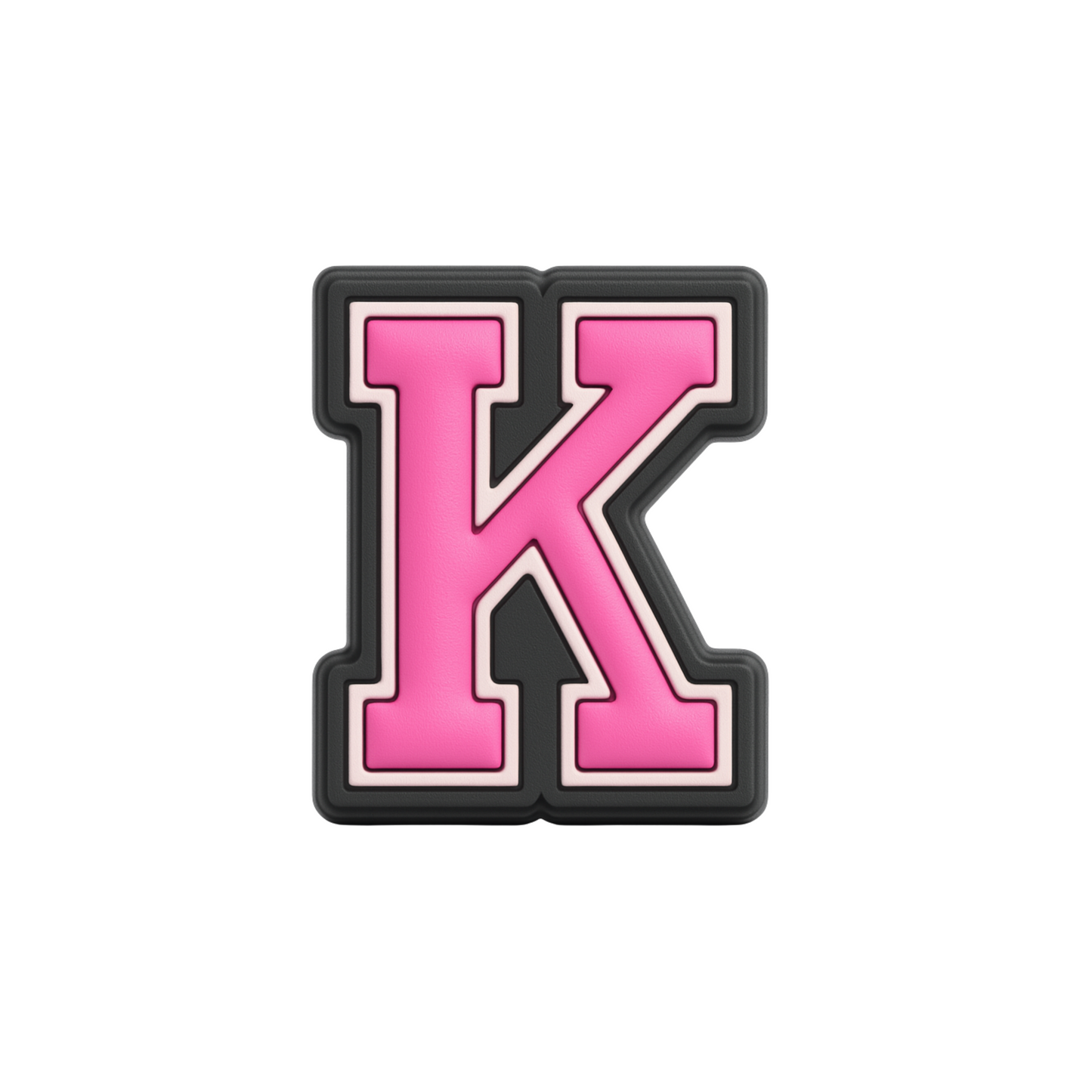 Jibbitz (small) / Pink Varsity Alphabet