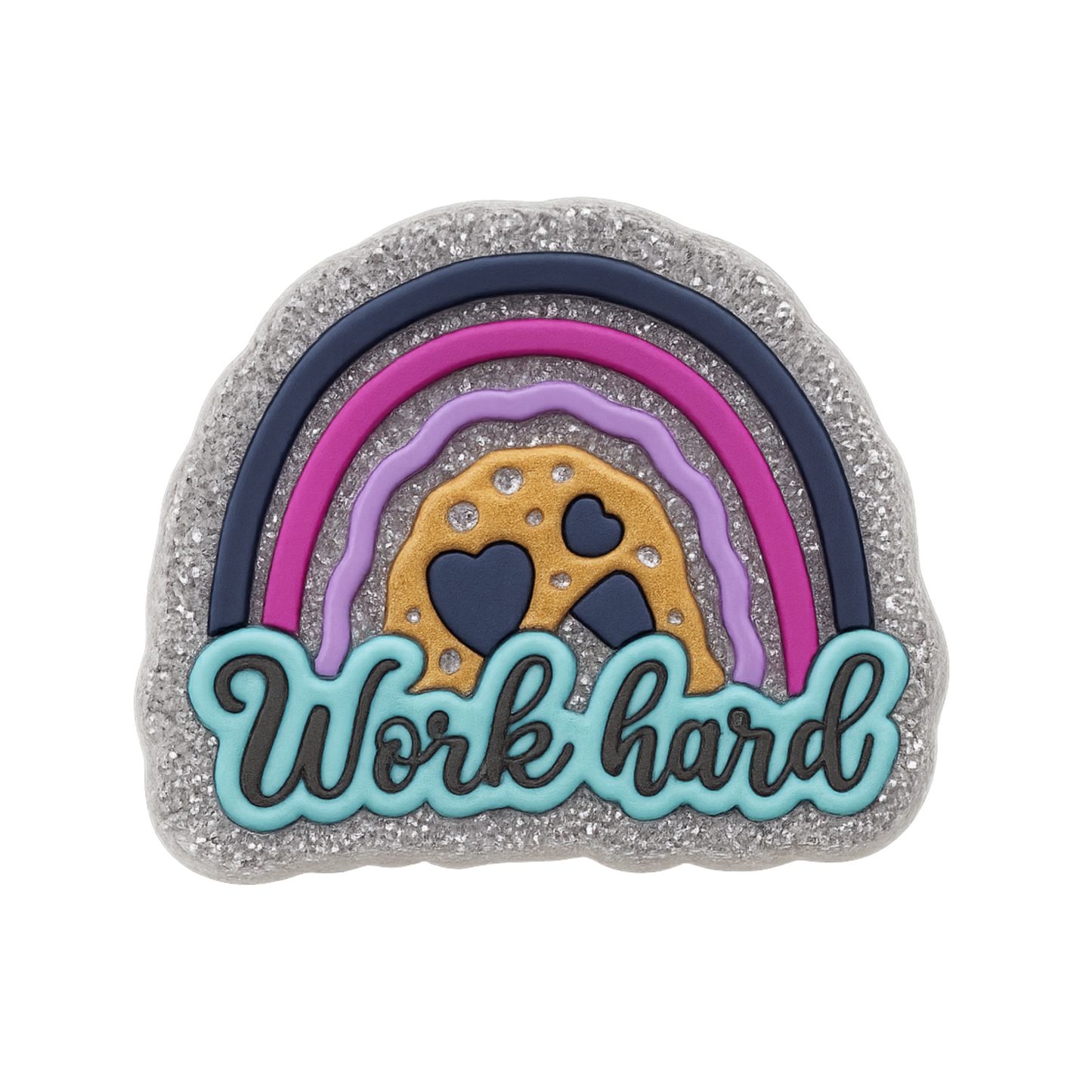 Jibbitz (medium) / Sparkly Work Hard