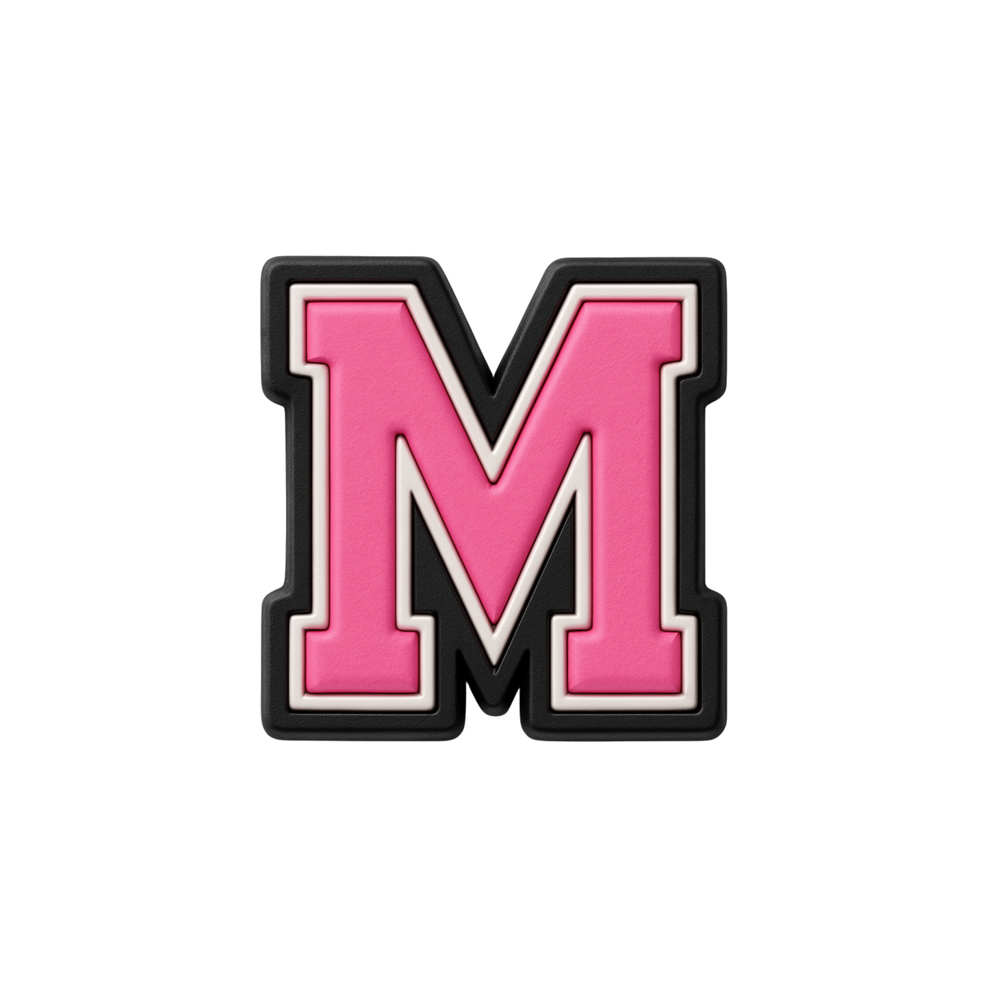 Jibbitz (small) / Pink Varsity Alphabet