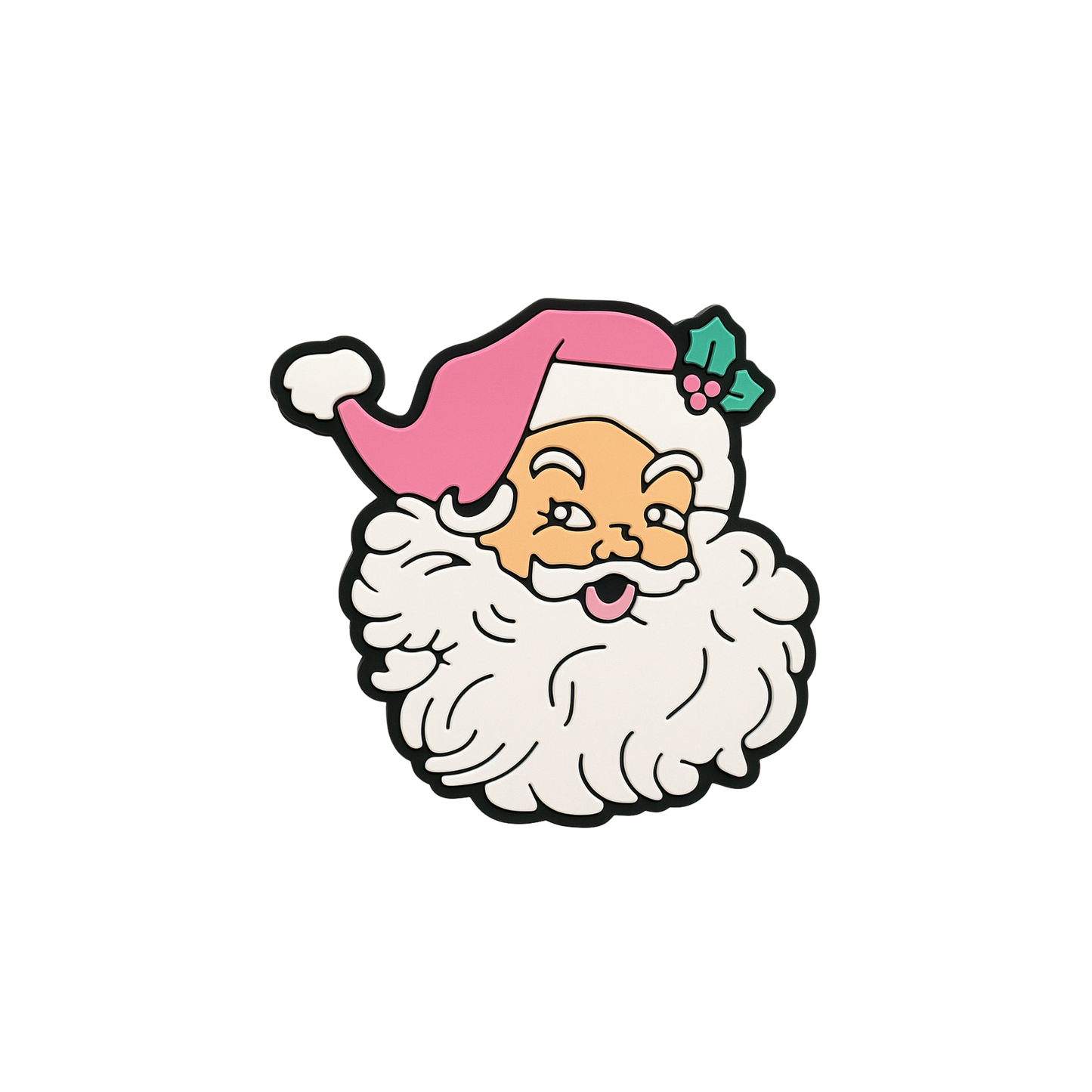 Jibbitz (small) / Pink Santa