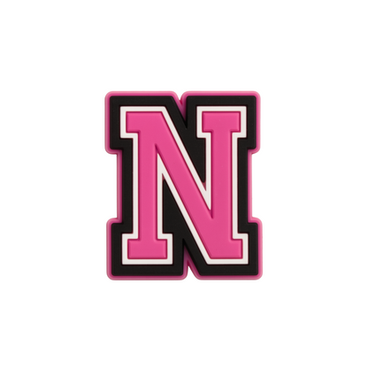 Jibbitz (small) / Pink Varsity Alphabet