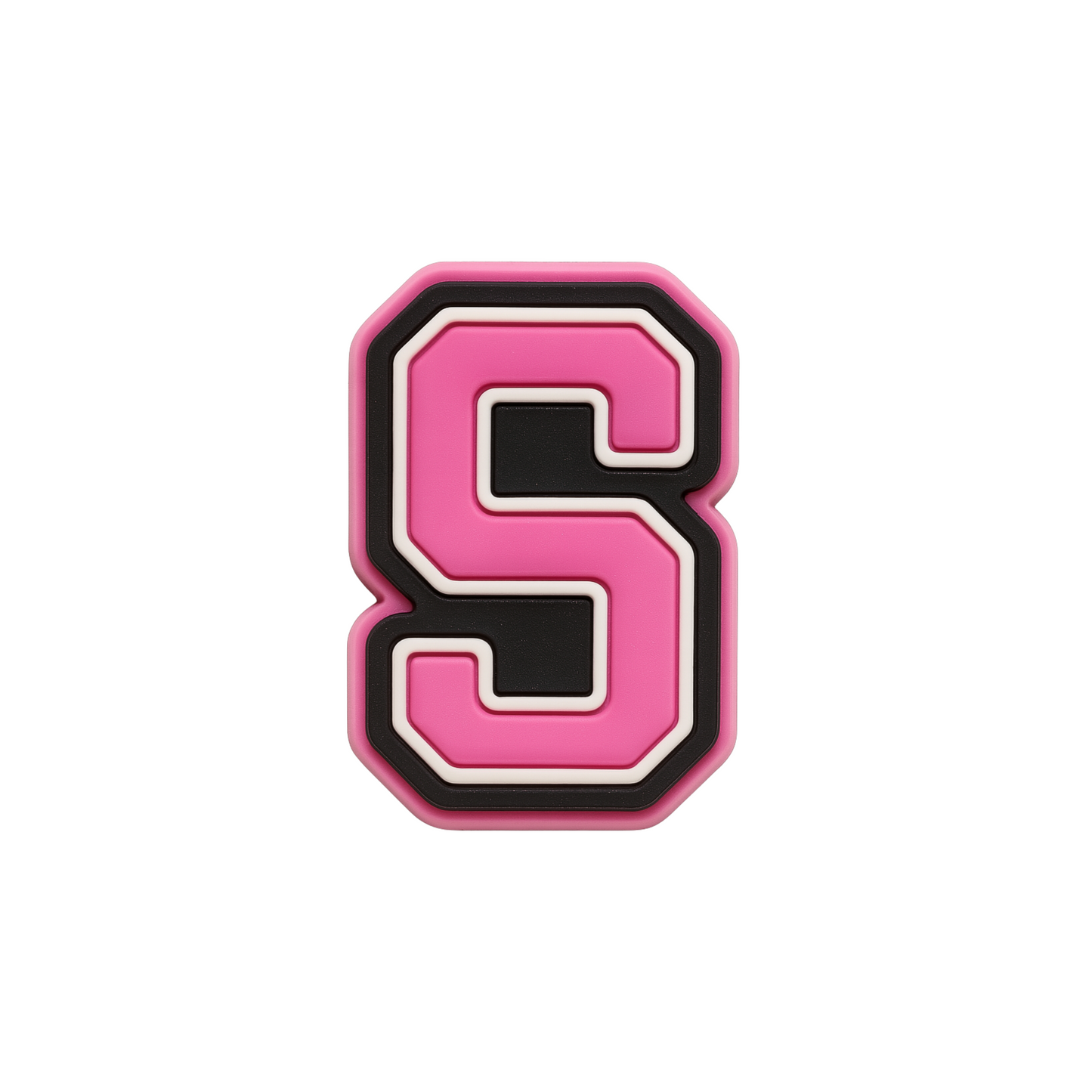 Jibbitz (small) / Pink Varsity Alphabet