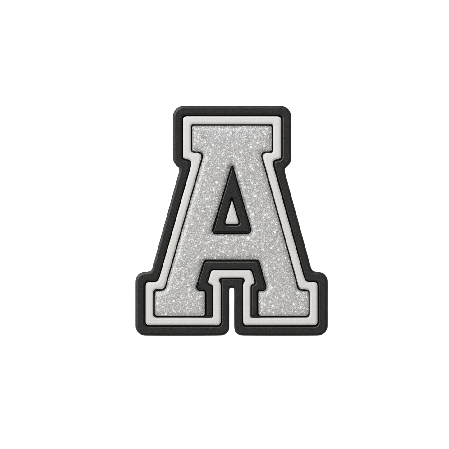 Jibbitz (small) / Glitter Varsity Alphabet