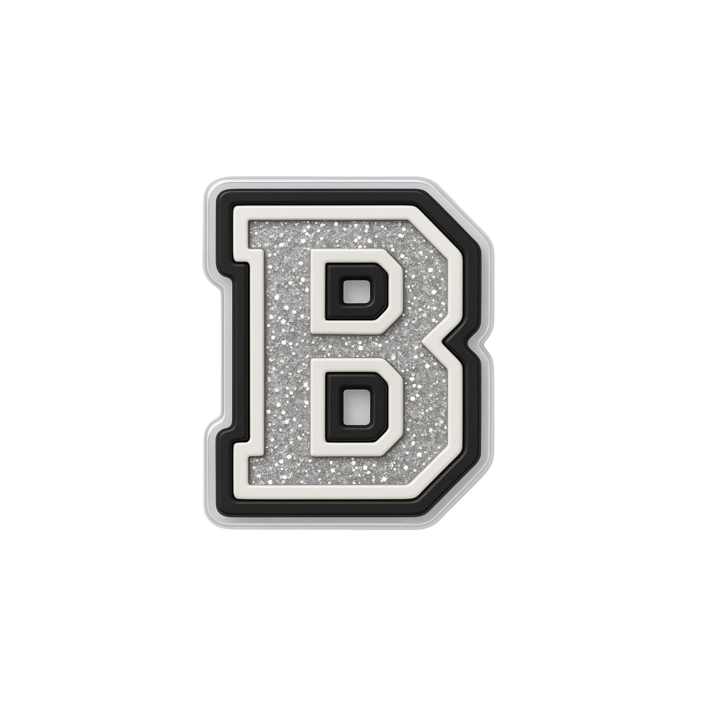 Jibbitz (small) / Glitter Varsity Alphabet