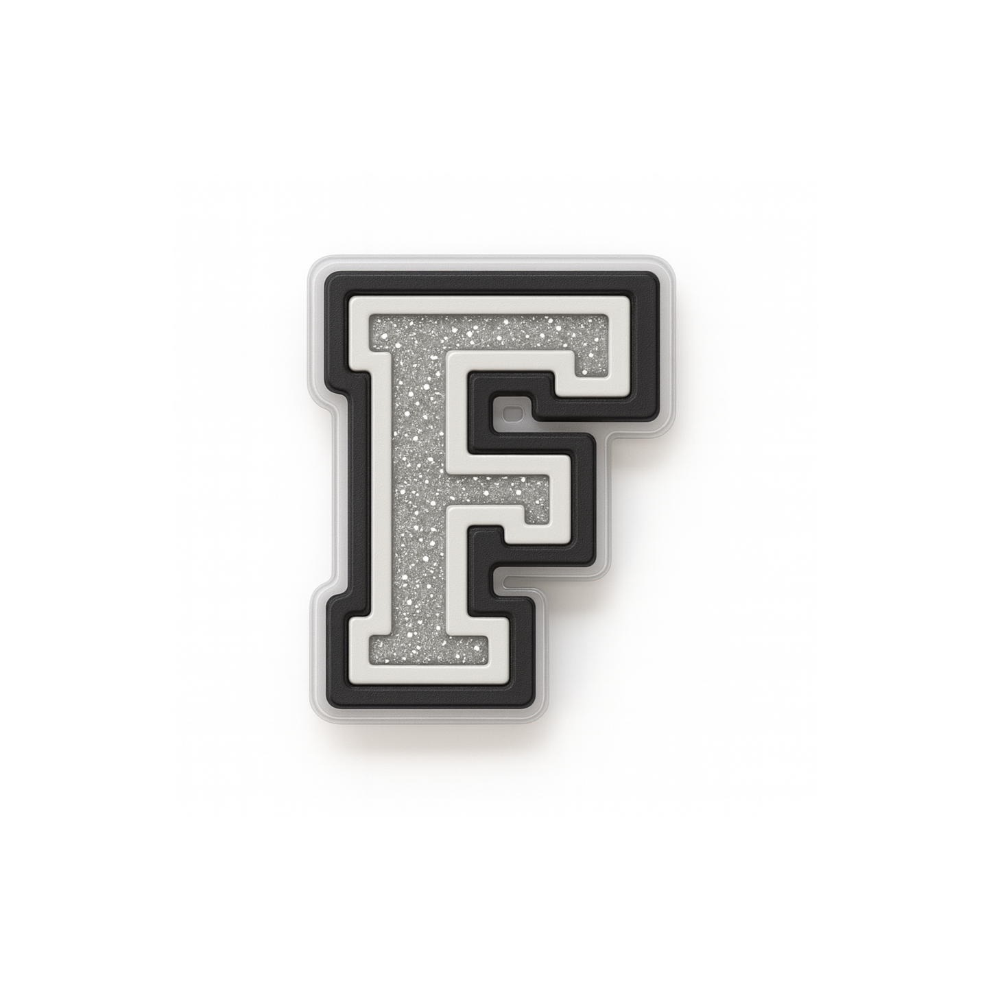 Jibbitz (small) / Glitter Varsity Alphabet