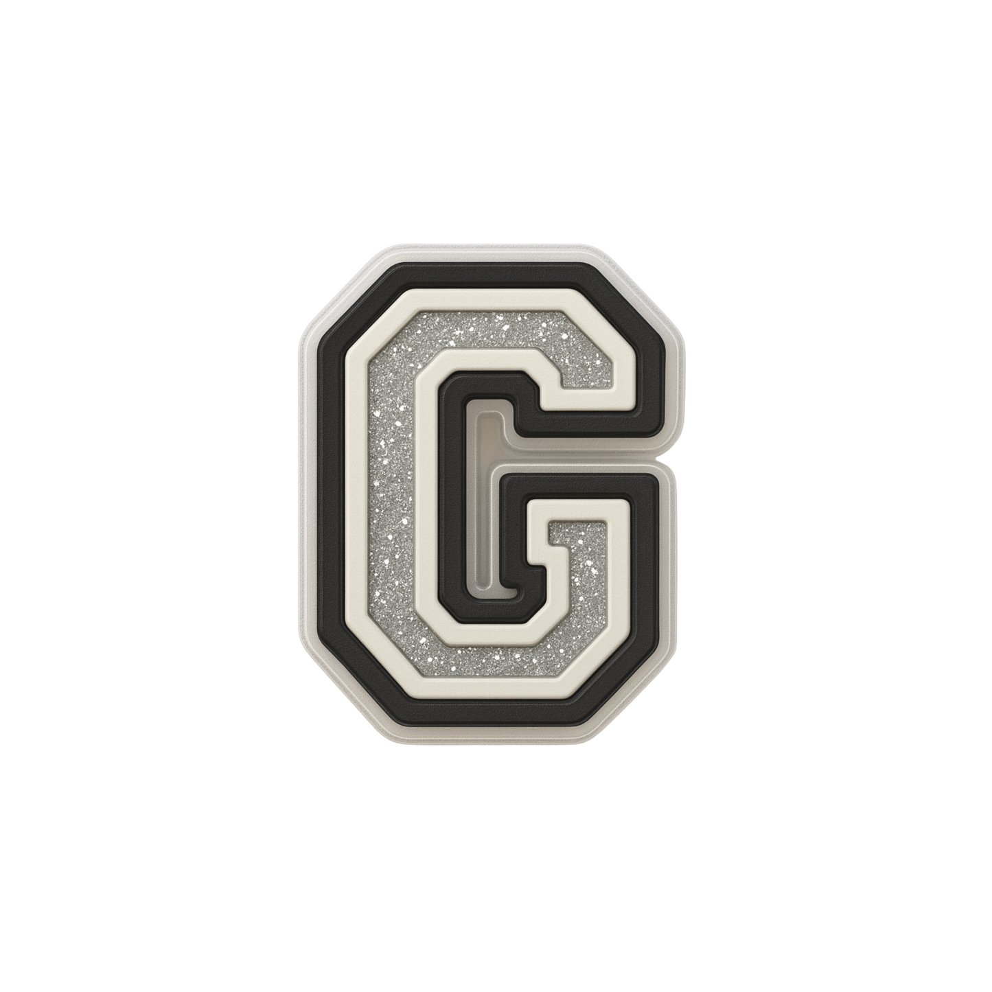 Jibbitz (small) / Glitter Varsity Alphabet