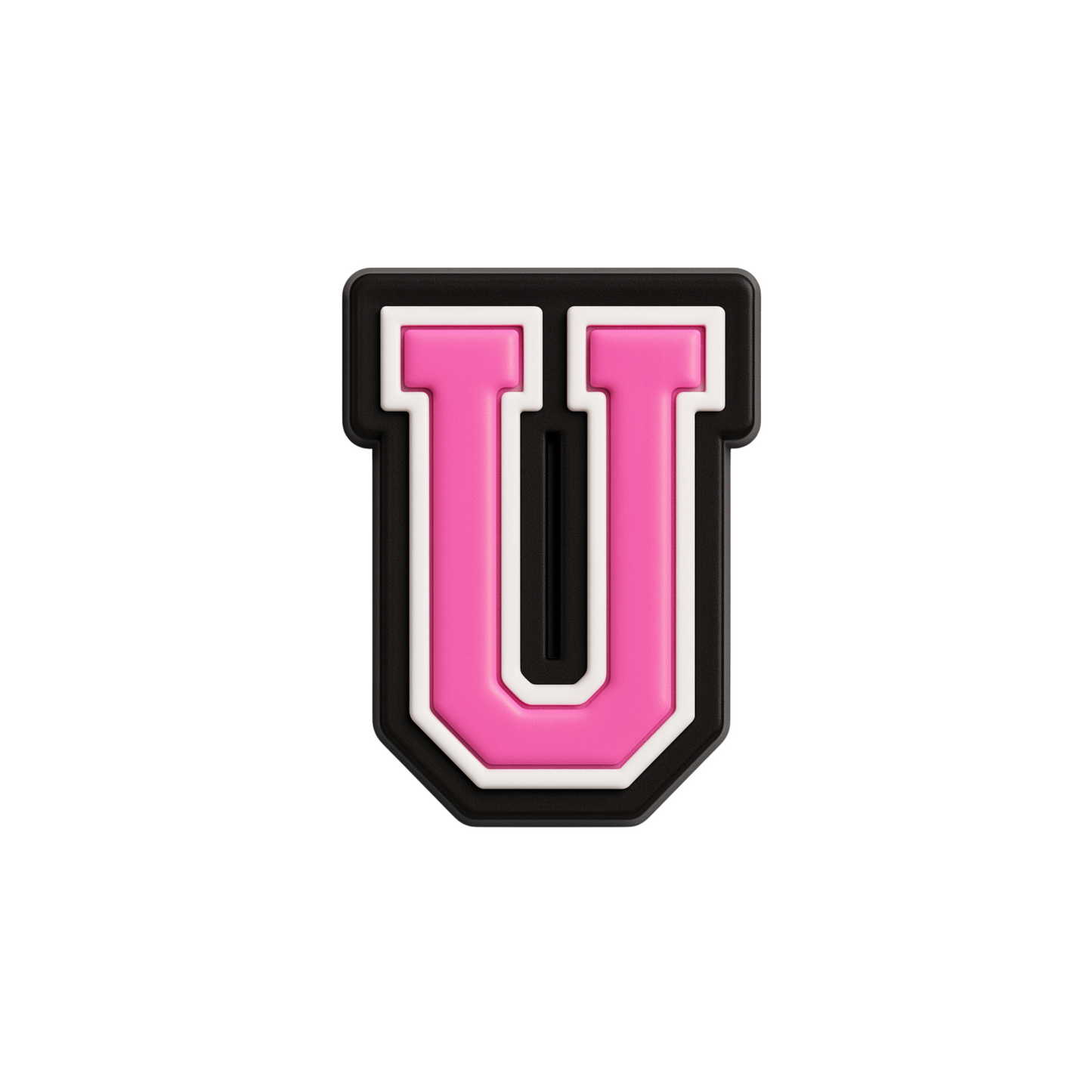 Jibbitz (small) / Pink Varsity Alphabet