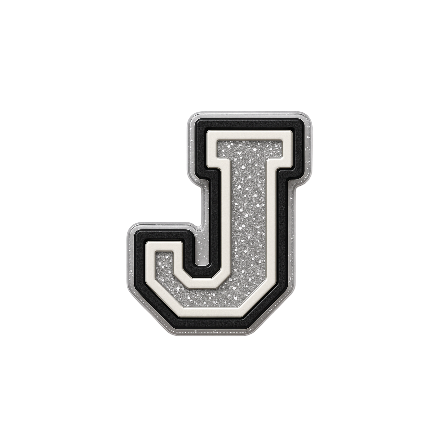 Jibbitz (small) / Glitter Varsity Alphabet