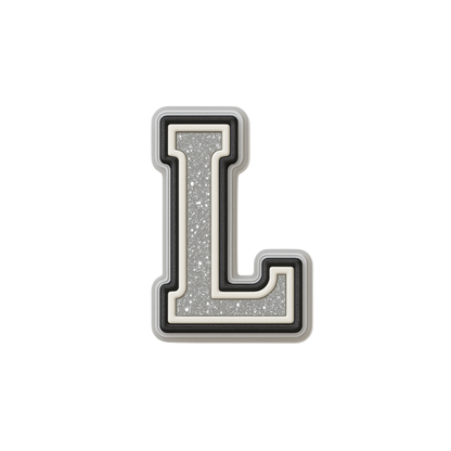Jibbitz (small) / Glitter Varsity Alphabet