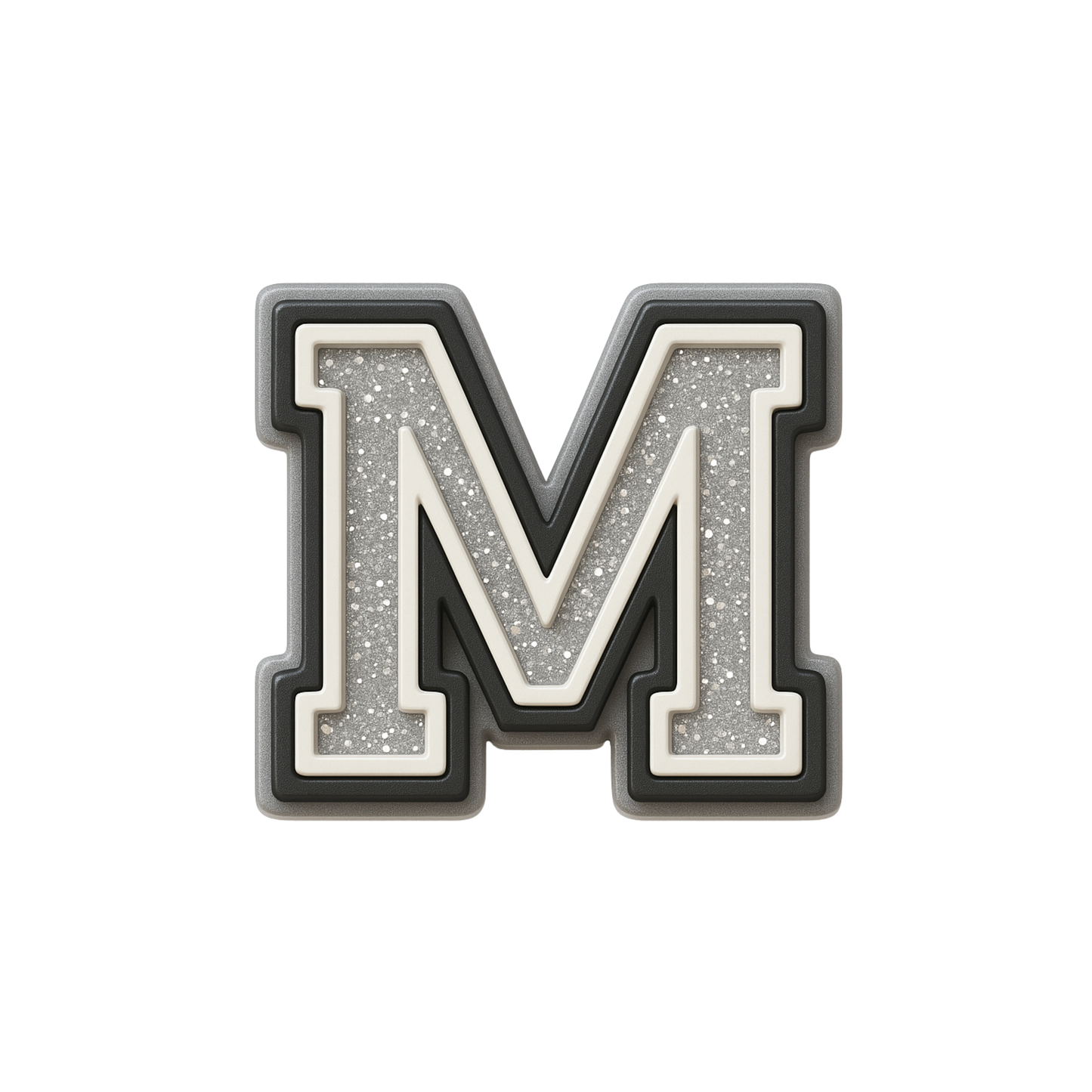 Jibbitz (small) / Glitter Varsity Alphabet