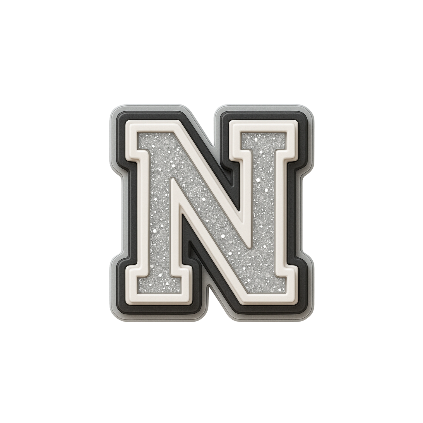 Jibbitz (small) / Glitter Varsity Alphabet