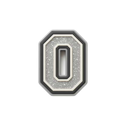 Jibbitz (small) / Glitter Varsity Alphabet