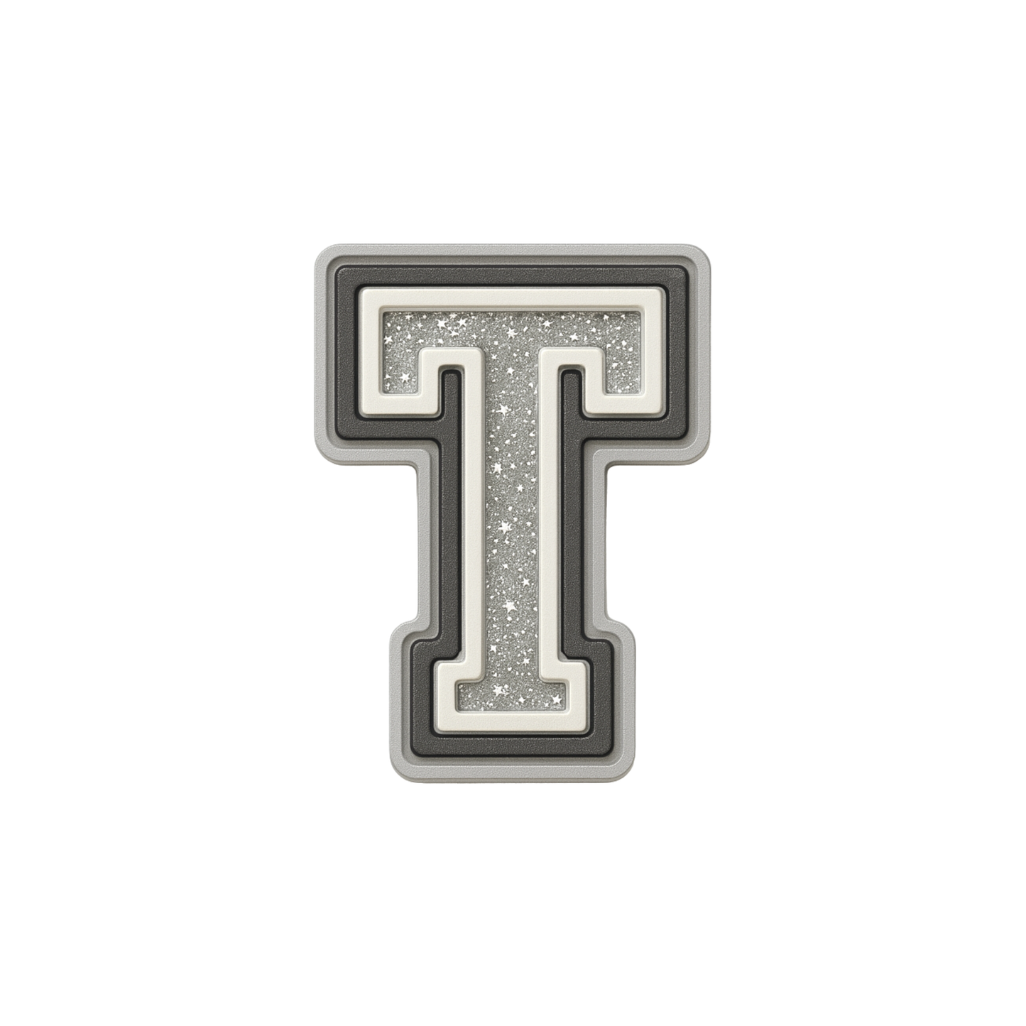 Jibbitz (small) / Glitter Varsity Alphabet