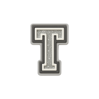 Jibbitz (small) / Glitter Varsity Alphabet