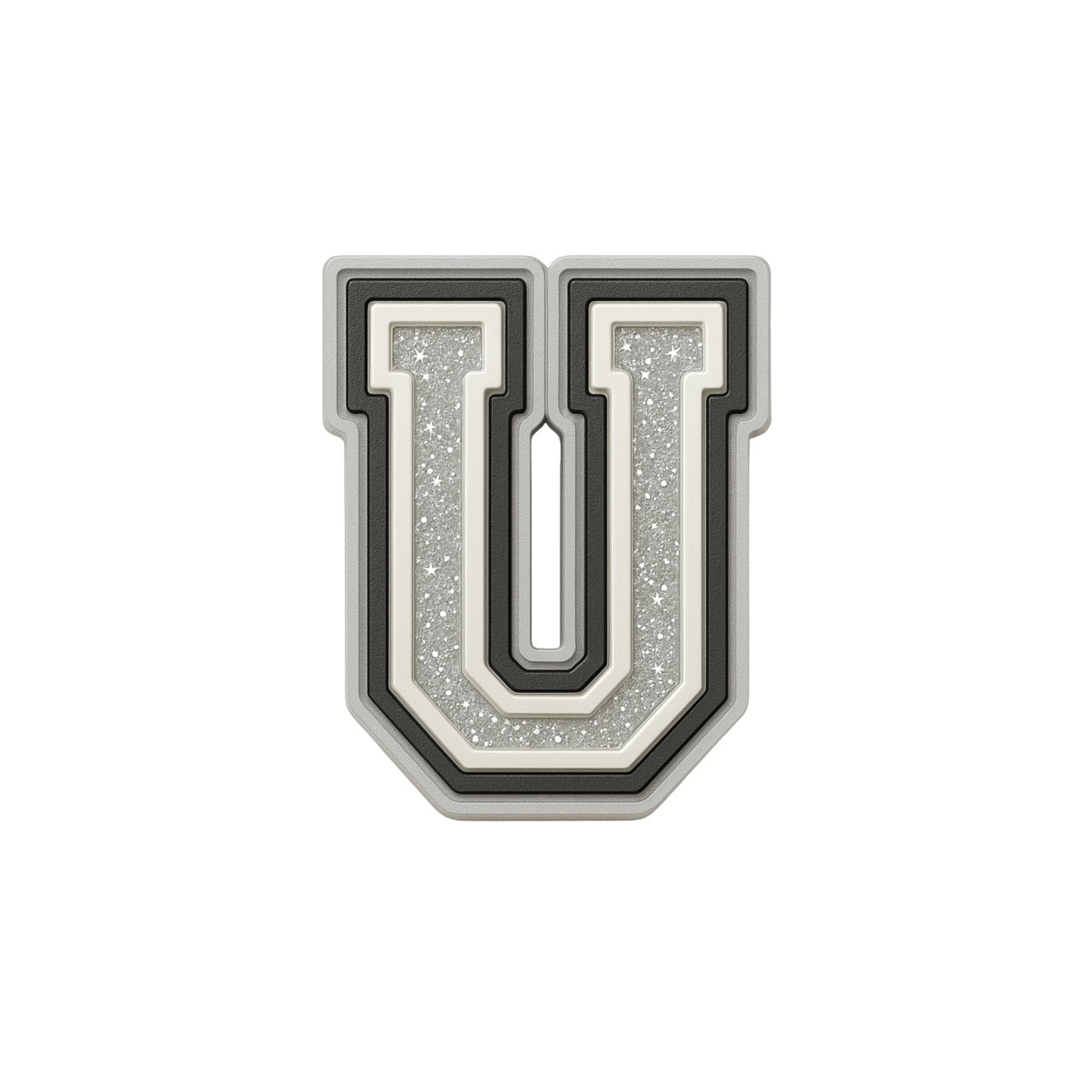 Jibbitz (small) / Glitter Varsity Alphabet