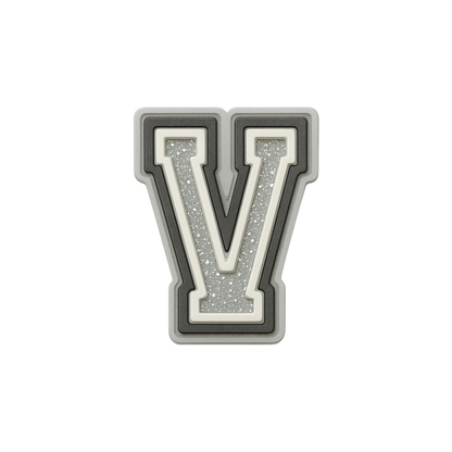 Jibbitz (small) / Glitter Varsity Alphabet