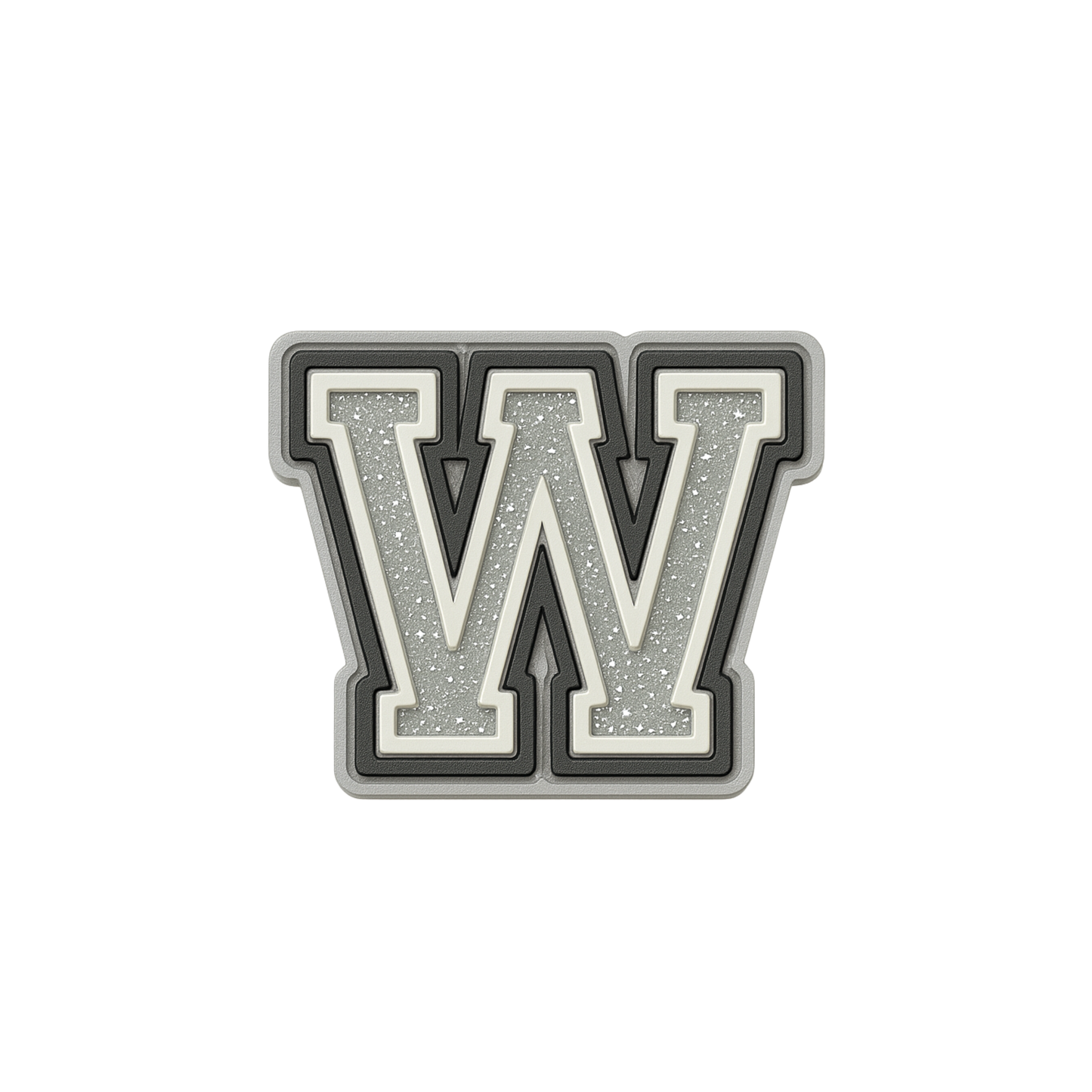 Jibbitz (small) / Glitter Varsity Alphabet