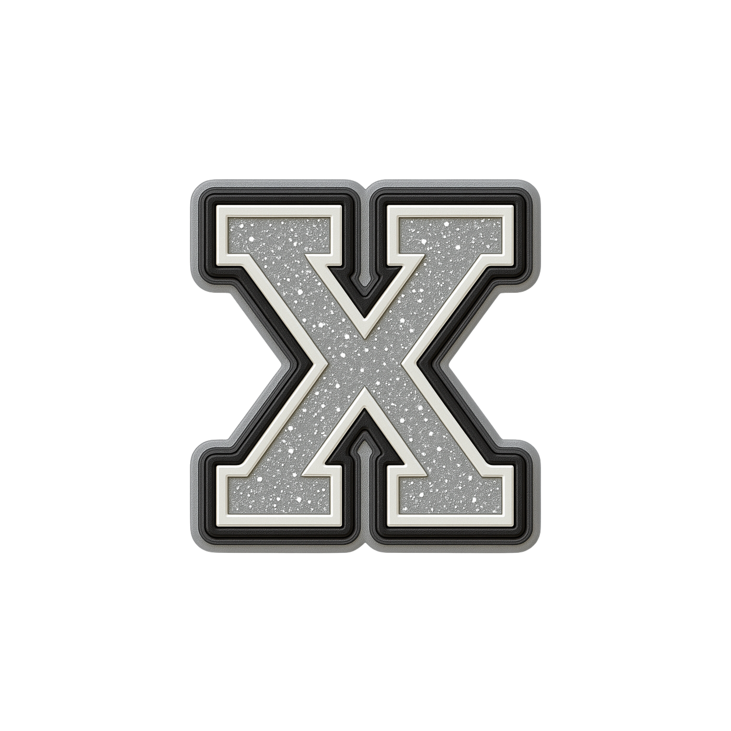 🎁 Jibbitz (small) / Glitter Varsity Alphabet (100% off)