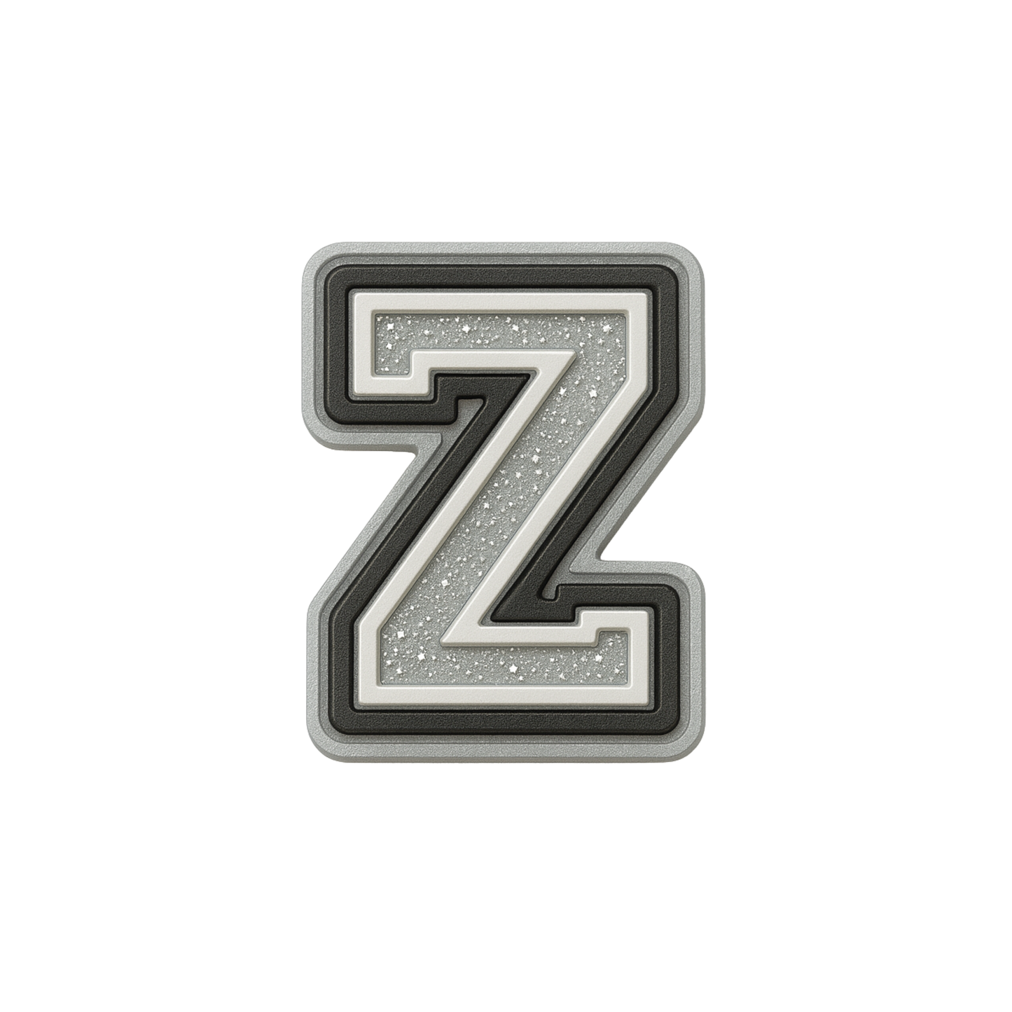 Jibbitz (small) / Glitter Varsity Alphabet