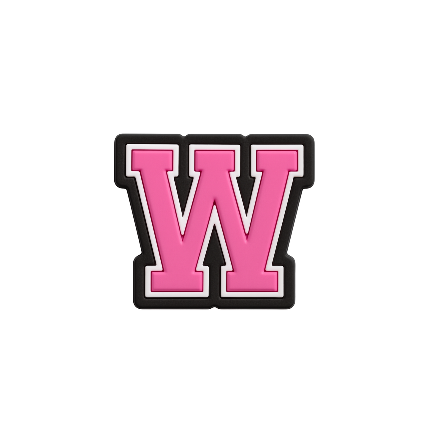 Jibbitz (small) / Pink Varsity Alphabet