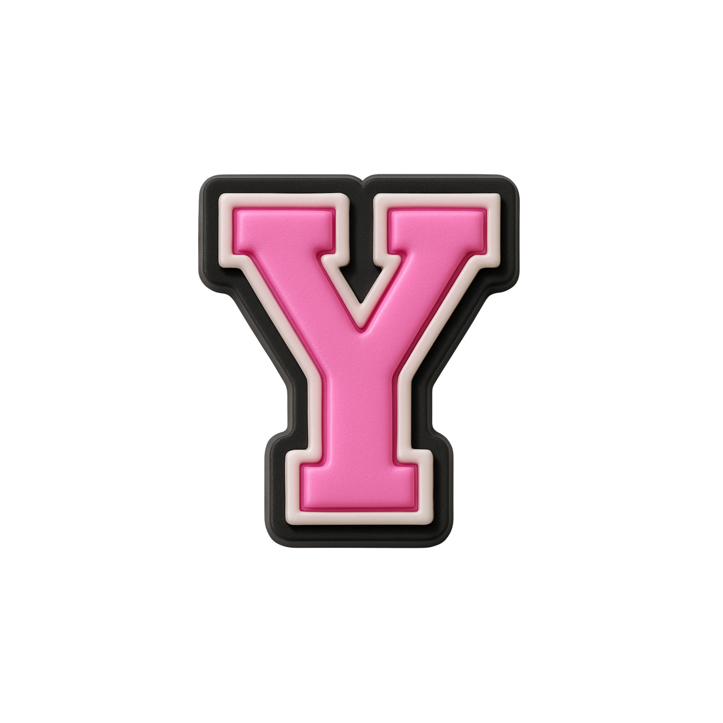 Jibbitz (small) / Pink Varsity Alphabet