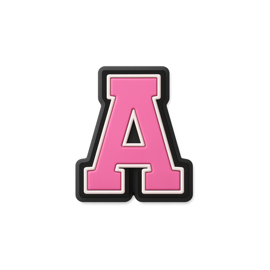 🎁 Jibbitz (small) / Pink Varsity Alphabet (100% off)