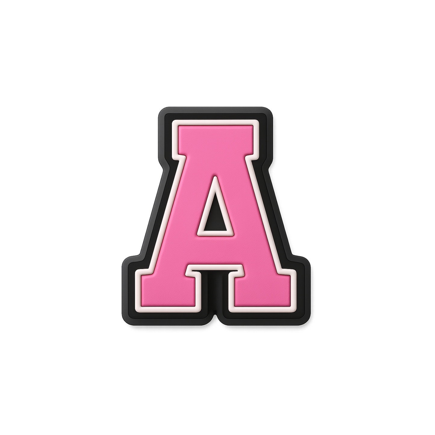 Jibbitz (small) / Pink Varsity Alphabet