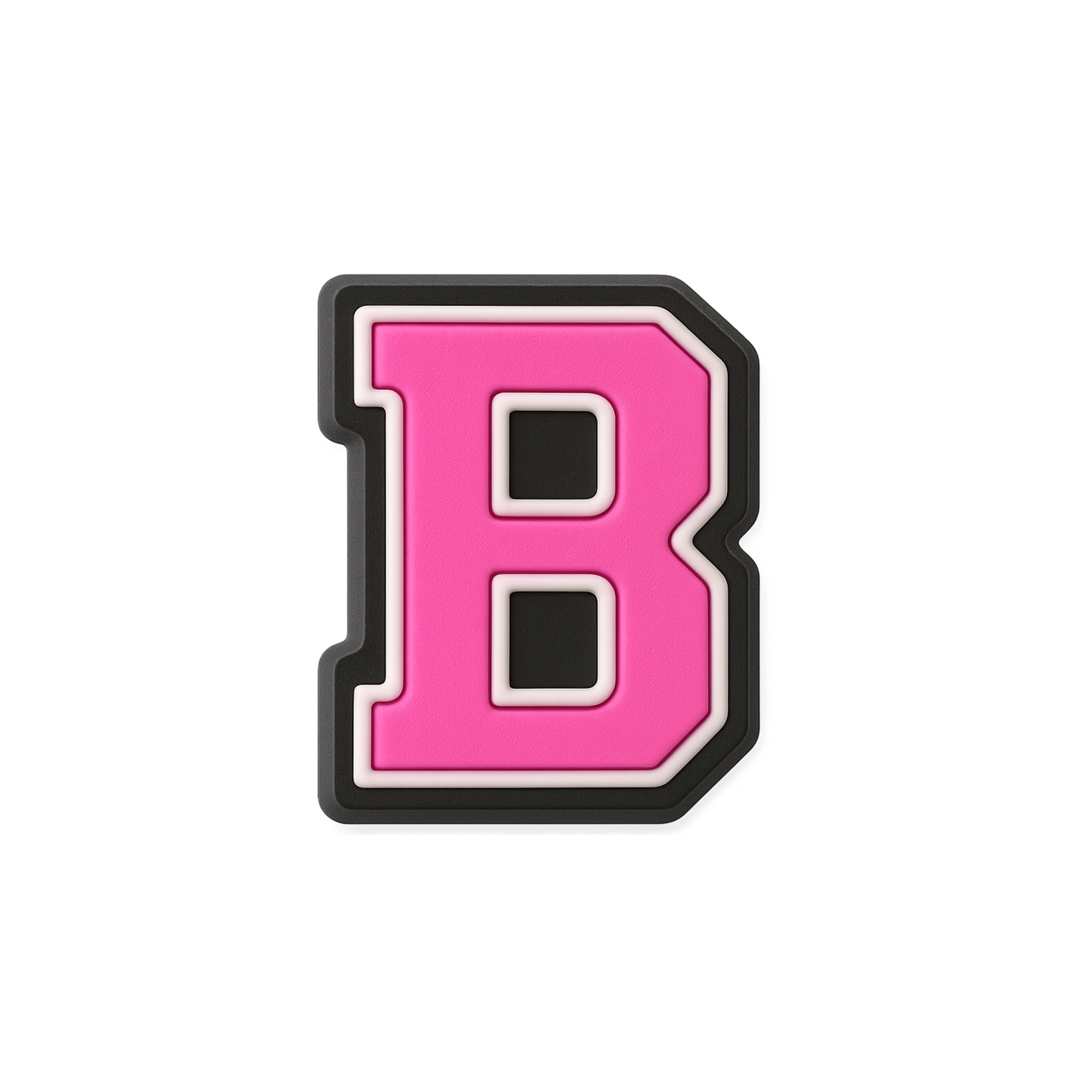 Jibbitz (small) / Pink Varsity Alphabet