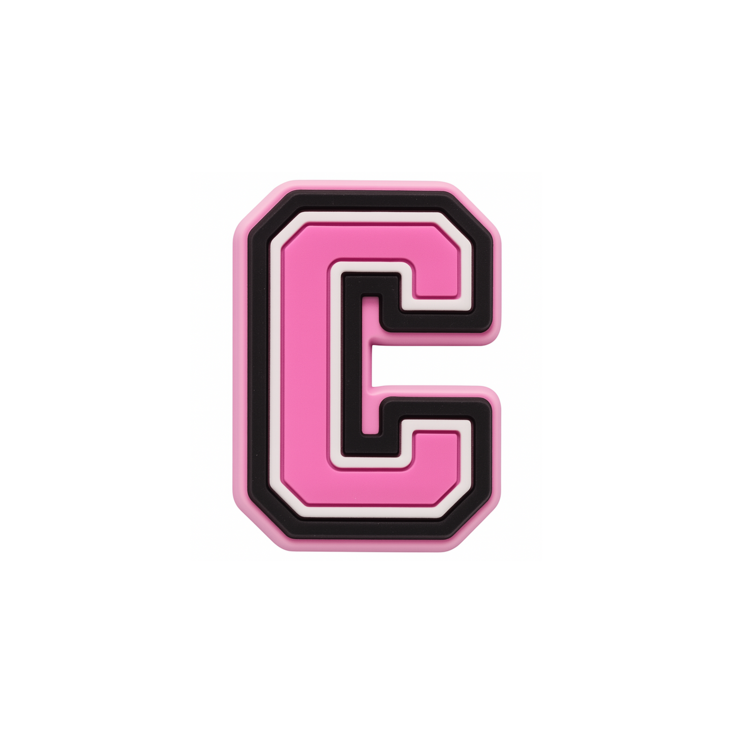 Jibbitz (small) / Pink Varsity Alphabet