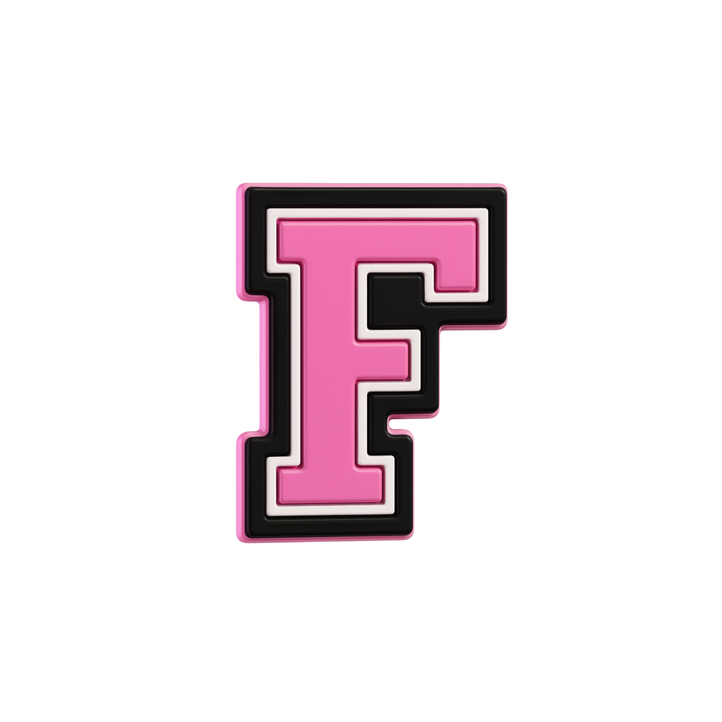 Jibbitz (small) / Pink Varsity Alphabet