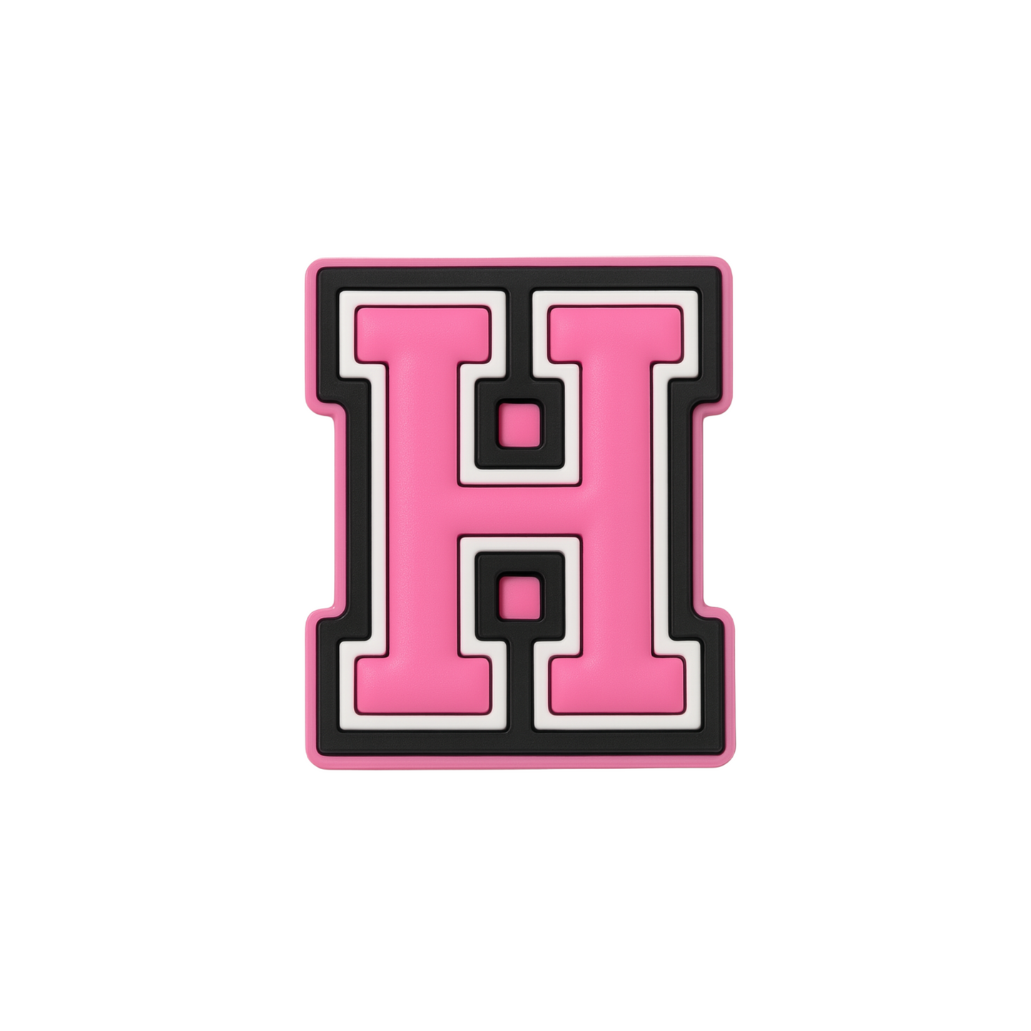 Jibbitz (small) / Pink Varsity Alphabet