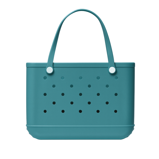 Large Tote Bag / Teal Blue