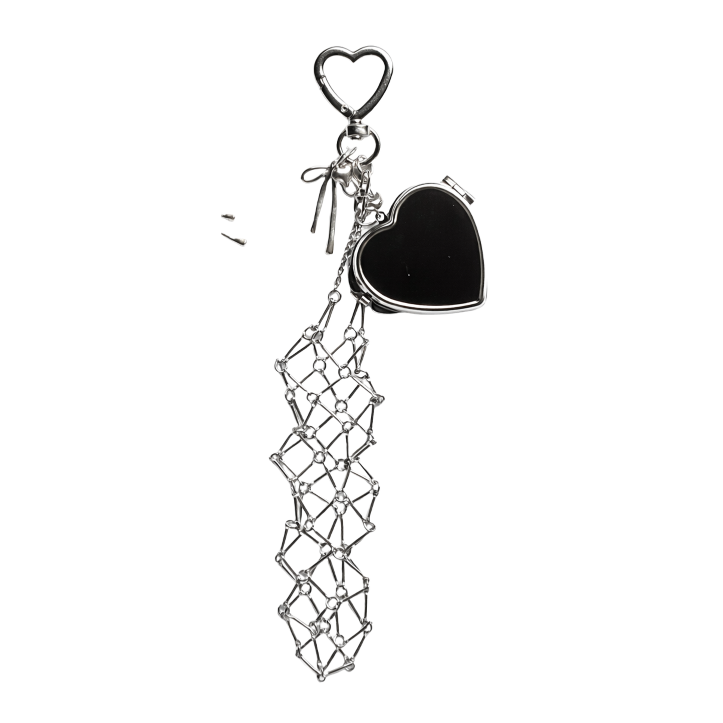 Charm / Metal mesh capsule (heart)