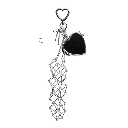 Charm / Metal mesh capsule (heart)